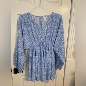 Blue Cinch Dress